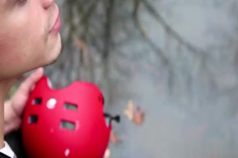 Hairy Dean Monroe & Jake Bass ass fucking outdoors