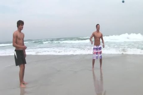 Three young gay men have a pleasure banging together