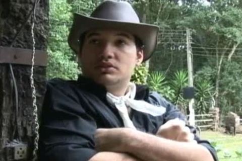 Two latina Cowboy twinks poke Each Other