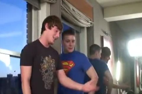 Brent Corrigan gets Double Dicked By lusty teens