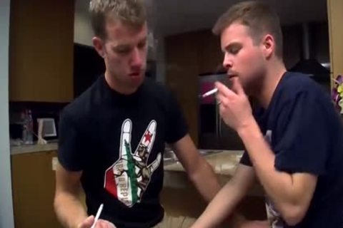 Jake Parker Joins Dustin Fitch For A Smoke And suck Session
