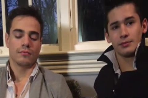 Muscle gay trio And cream flow