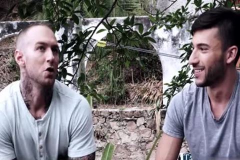 Tattoo homo Flip Flop With cumshot