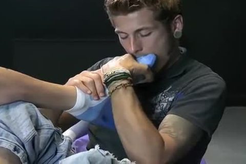 TWO friends PLAY WITH THEIR FEET