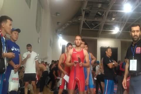 Middle Eastern boyz Weigh-in previous to Wrestling Tournament