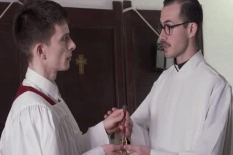 excited twink pokes Father Fiore