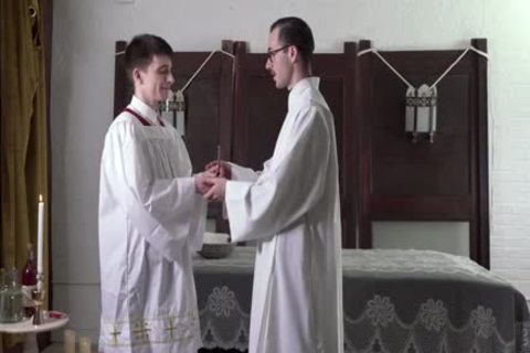 Felix O'Dair & Father Fiore -  Altar twink Training
