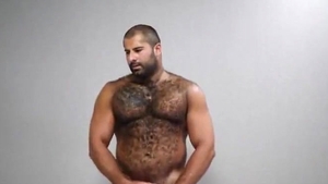 Samuel's much loved - bushy GOD's undress-hole TWITCHING-HJ-cum