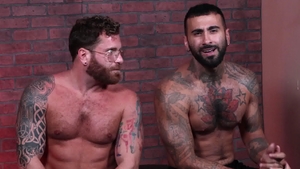 Bear Back: Riley Mitchel amongst inked Rikk York
