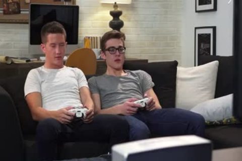 Blake Mitchell And Tyler Hill Playing clip Games whilst bangs Noah White