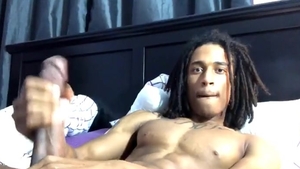 Tattooed ebon man will not Stop stroking For Your Amusement