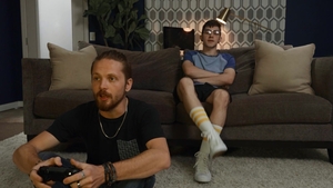 Men: Buddy's joystick gets the hot attention